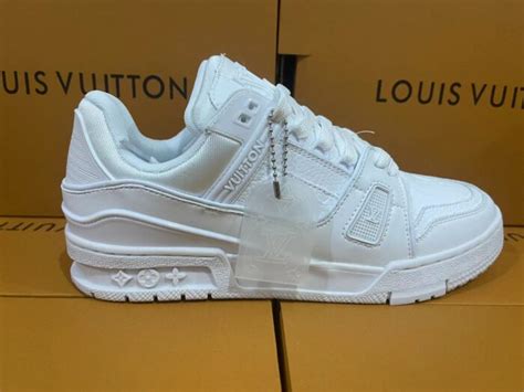 flannels white louis vuitton trainers